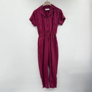 Trina Turk Out of‎ Office Utility Jumpsuit Short Sleeves Tencel in Size